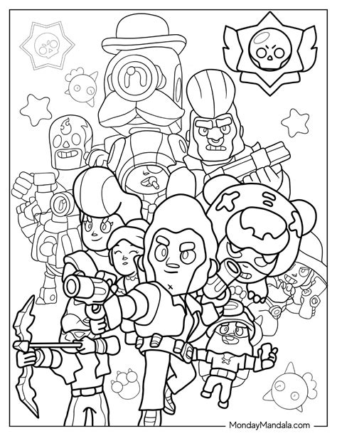 brawl stars ausmalbilder skins|Brawl Stars Coloring Pages (Free PDF Printables)